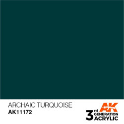 Acrílicos de 3rd Generación, ARCHAIC TURQUOISE – STANDARD. Bote 17 ml. Marca Ak-Interactive. Ref: Ak11172.