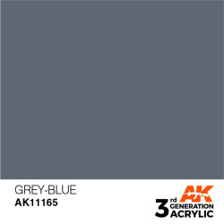 Acrílicos de 3rd Generación, GREY-BLUE – STANDARD. Bote 17 ml. Marca Ak-Interactive. Ref: Ak11165.