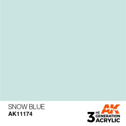 Acrílicos de 3rd Generación, SNOW BLUE – STANDARD. Bote 17 ml. Marca Ak-Interactive. Ref: Ak11174.