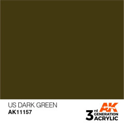 Acrílicos de 3rd Generación, US DARK GREEN – STANDARD. Bote 17 ml. Marca Ak-Interactive. Ref: Ak11157.