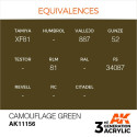 Acrílicos de 3rd Generación, CAMOUFLAGE GREEN – STANDARD. Bote 17 ml. Marca Ak-Interactive. Ref: Ak11156.