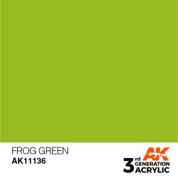 Acrílicos de 3rd Generación, FROG GREEN– STANDARD. Bote 17 ml. Marca Ak-Interactive. Ref: Ak11136.
