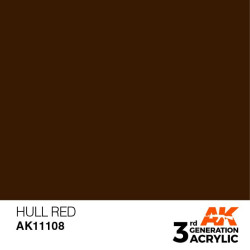 Acrílicos de 3rd General, HULL RED – STANDARD. Bote 17 ml. Marca Ak-Interactive. Ref: Ak11108.