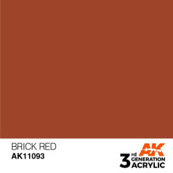 Acrílicos de 3rd General, BRICK RED– STANDARD. Bote 17 ml. Marca Ak-Interactive. Ref: Ak11093.