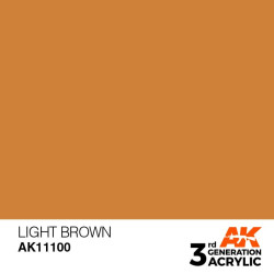 Acrílicos de 3rd General, LIGHT BROWN – STANDARD. Bote 17 ml. Marca Ak-Interactive. Ref: Ak11100.