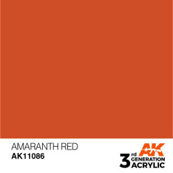 Acrílicos de 3rd General, AMARANTH RED– STANDARD. Bote 17 ml. Marca Ak-Interactive. Ref: Ak11086.
