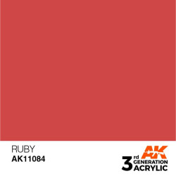 Acrílicos de 3rd General, RUBY – STANDARD. Bote 17 ml. Marca Ak-Interactive. Ref: Ak11084.