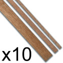 Listones madera Sapelly 1 x 4 x 1000 mm. Paquete de 10 unidades. Marca Dismoer. Ref: 35104.