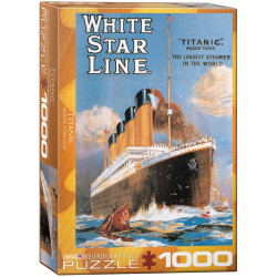 Líne Titanic White Star. Puzzle Vertical, 1000 pz. Marca Eurographics. Ref: 6000-1333.