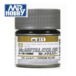 Mr.Metal Color, Chrome Silver. Bote 10 ml. Marca MR.Hobby. Ref: MC211.