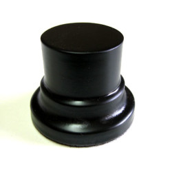 Peana Pedestal 40 mm de altura, parte superior 3,5 cm. Realizado en MDF, Lacado Negro. Marca Peanas.net. Ref: 8000N.