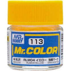 Lacquer paint RLM04 Yellow. Bote 10 ml. Marca MR.Hobby. Ref: C113.