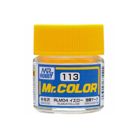 Lacquer paint RLM04 Yellow. Bote 10 ml. Marca MR.Hobby. Ref: C113.