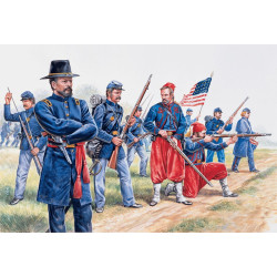 Infantería de la Unión y Zuavos, Guerra civil Americana. Escala 1:72. Marca Italeri. Ref: 6012.