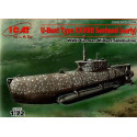 U-Boat Tipo XXVIIB Seehund (temprano), Submarino enano alemán, WWII. Escala: 1:350. Marca: ICM. Ref: S.006.