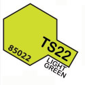 Spray Light Green gloss, Verde claro brillo (85022). Bote 100 ml. Marca Tamiya. Ref: TS-22.