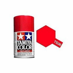 Spray Fluorescent Red, Rojo fluorescente (85036). Bote 100 ml. Marca Tamiya. Ref: TS-36.
