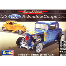 Vehículo 1932 Ford 5 Window Coupe 2n1. Escala 1:24. Marca Revell. Ref: 14228.