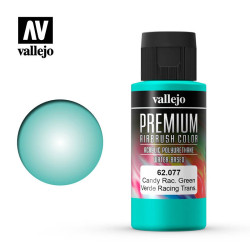 Verde Racing Transparente . Premium Airbrush Color. Bote 60 ml. Marca Vallejo. Ref: 62077.