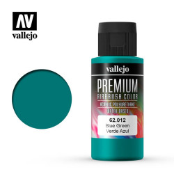 Verde Azul. Premium Airbrush Color. Bote 60 ml. Marca Vallejo. Ref: 62012.