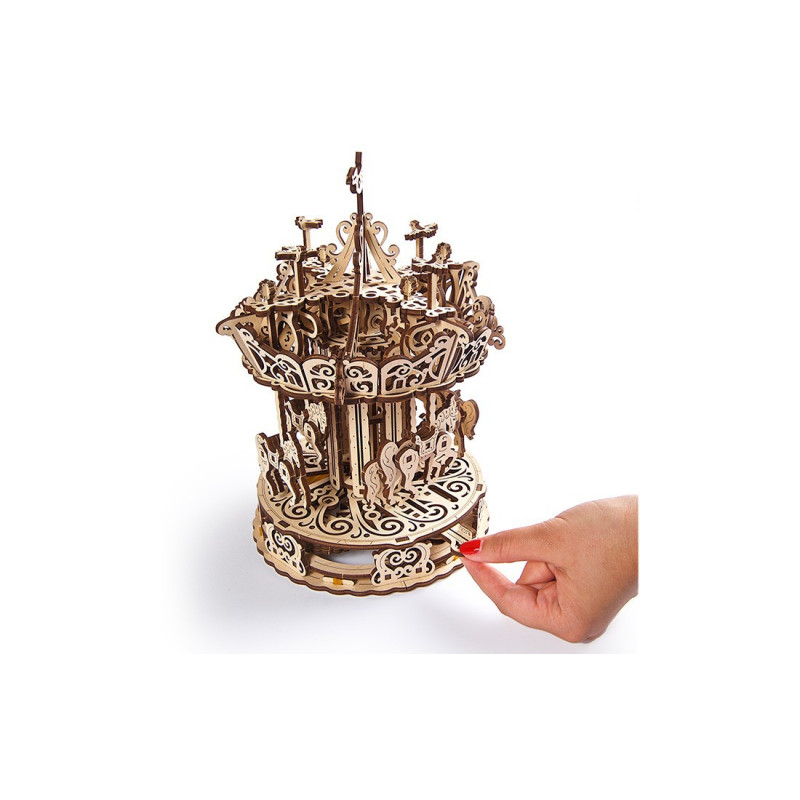 Carrusel, Carousel, madera contrachapada, Kit de montaje. Marca Ugears