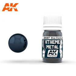 Xtreme Metal, METALLIC BLUE. Contiene 30 ml. Marca AK Interactive. Ref: AK487.