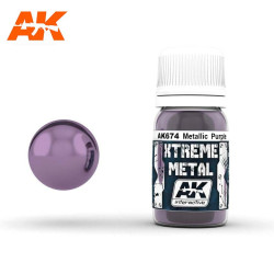 Xtreme Metal, METALLIC PURPLE. Contiene 30 ml. Marca AK Interactive. Ref: AK674.