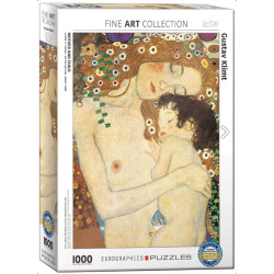 Mother and Child por Klimt, Gustav. Puzzle vertical, 1000 pz. Marca Eurographics. Ref: 6000-2776.