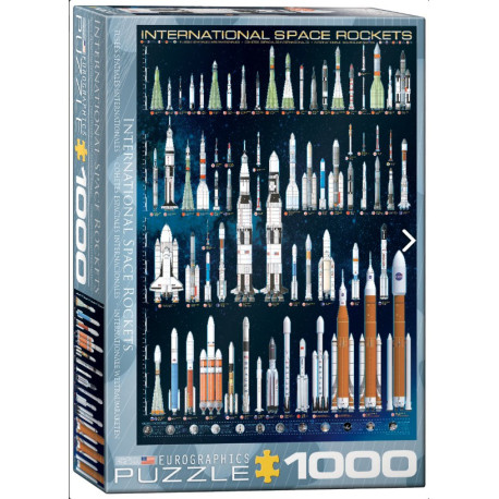 International Space Rockets. Puzzle vertical, 1000 pz. Marca Eurographics. Ref: 6000-1015.