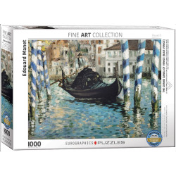 The Grand Canal of Venice (Blue Venice), por Eduard Manet. Puzzle vertical, 1000 pz. Marca Eurographics. Ref: 6000-0828.