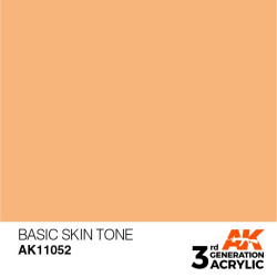 Acrílicos de 3rd Generación, BASIC SKIN TONE– STANDARD. Bote 17 ml. Marca Ak-Interactive. Ref: Ak11052.