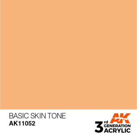 Acrílicos de 3rd Generación, BASIC SKIN TONE– STANDARD. Bote 17 ml. Marca Ak-Interactive. Ref: Ak11052.