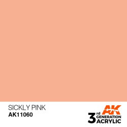 Acrílicos de 3rd Generación, SICKLY PINK– STANDARD. Bote 17 ml. Marca Ak-Interactive. Ref: Ak11060.