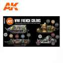 Set acrilicos 3G, WWI FRENCH AFV COLORS. Marca AK Interactive. Ref: AK11660.