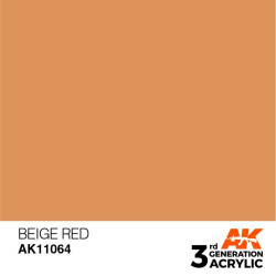 Acrílicos de 3rd Generación, BEIGE RED– STANDARD. Bote 17 ml. Marca Ak-Interactive. Ref: Ak11064.