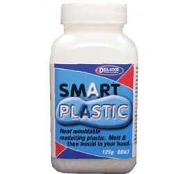 Smart Plastic, Plástico de modelado termomoldeable. Bote 125 gr. Marca Deluxe. Ref: BD63.