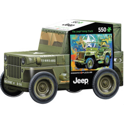 Military Jeep Tin. Puzzle horizontal, 550 pz. Marca Eurographics. Ref: 8551-5598.