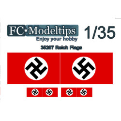 Calcas adaptable bandera Reich. Escala 1/35. Marca Fcmodeltips / Fcmodeltrend. Ref: C35707.