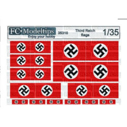 Impresión Banderas Tercer Reich. Escala 1:35. Marca Fcmodeltips / Fcmodeltrend. Ref: 35310.