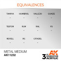 Acrílicos de 3rd, METAL MEDIUM -AUXILIARY . Bote 17 ml. Marca Ak-Interactive. Ref: Ak11232.