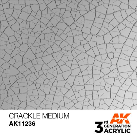 Acrílicos de 3rd, CRAKLE MEDIUM -AUXILIARY . Bote 17 ml. Marca Ak-Interactive. Ref: Ak11236.