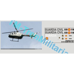 Calcas Helicóptero BO-105 "09-118" Guardia Civil. Escala 1:48. Marca Trenmilitaria. Ref: 000_4210.