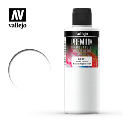Premium Imprimación Blanca. Premium Airbrush Color. Bote 200 ml. Marca Vallejo. Ref: 63061.