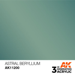 Acrílicos de 3rd General, ASTRAL BERYLLIUM –METALLIC . Bote 17 ml. Marca Ak-Interactive. Ref: Ak11200.