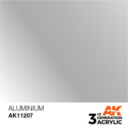 Acrílicos de 3rd General, ALUMINIUM –METALLIC . Bote 17 ml. Marca Ak-Interactive. Ref: Ak11207.