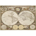 Antique World Map, Puzzle de madera con piezas de doble cara. 600 pz. Marca Wooden City. Ref: TR0018XL.