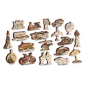 Antique World Map, Puzzle de madera con piezas de doble cara. 600 pz. Marca Wooden City. Ref: TR0018XL.