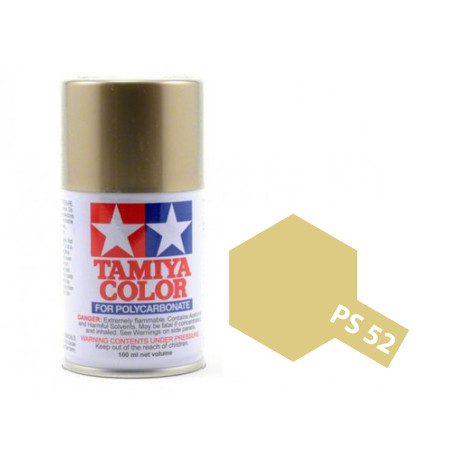 Spray Champagne Gold, Anodized Aluminum ( 85052 ). Bote 100 ml. Marca Tamiya. Ref: TS-52.