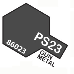 Spray Gun Metal Polycarbonate ( 86023 ). Bote 100 ml. Marca Tamiya. Ref: PS-23.