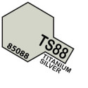 Spray Titanium silver (85088). Bote 100 ml. Marca Tamiya. Ref: TS-88.